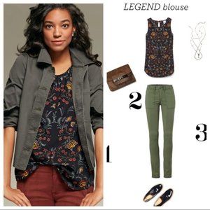 NWT - CAbi #3621  Legend Blouse - Size S